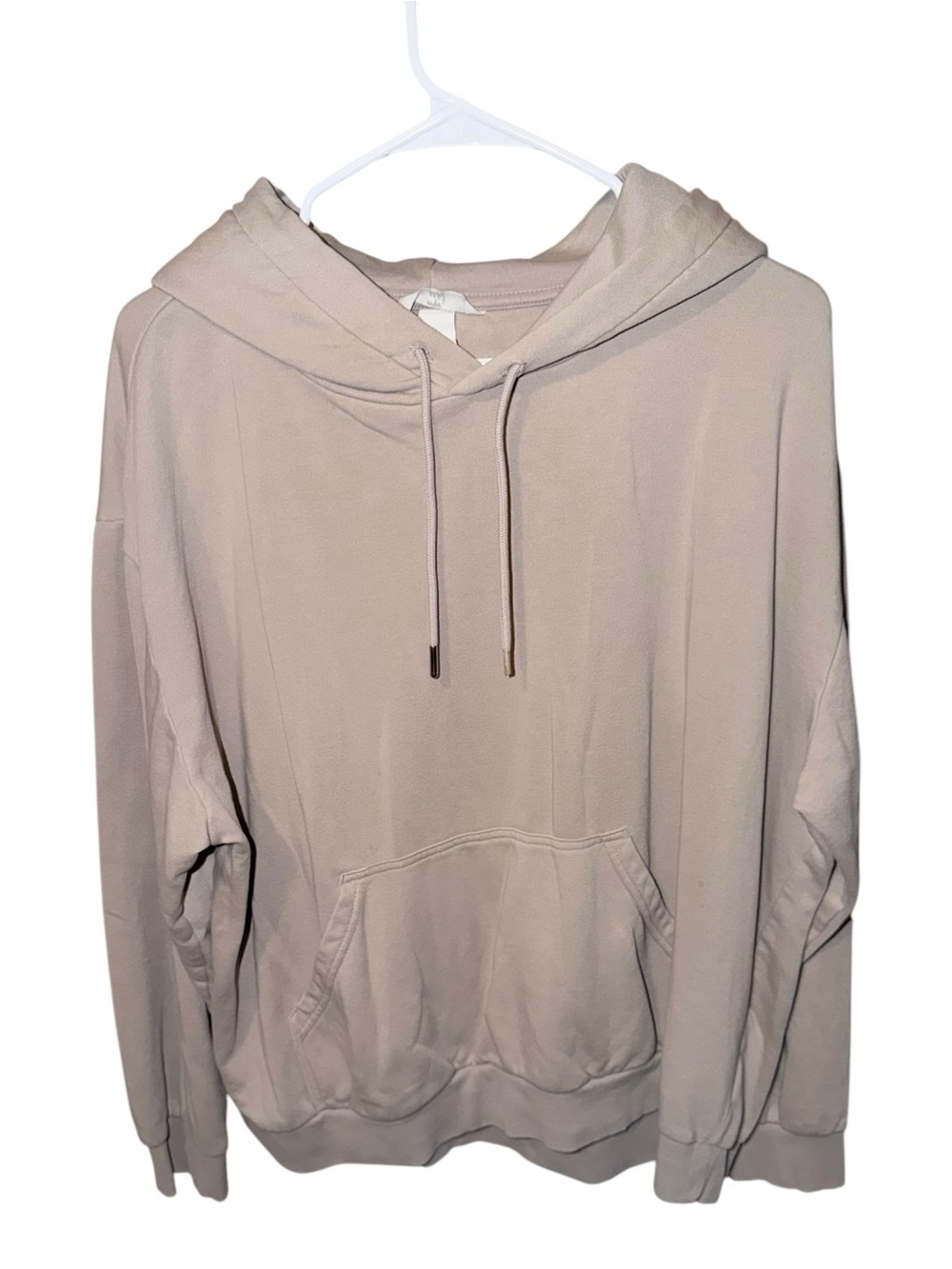 H&M Beige Hoodie Sweater - Casual Pullover with Hood